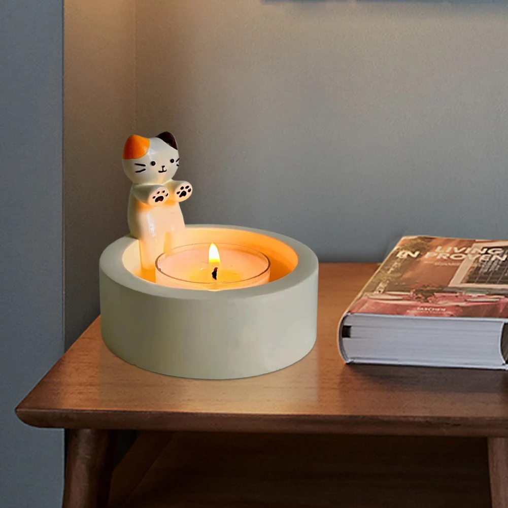 Candle Quotes - 새끼 고양이 캔들 홀더 귀여운 고양이