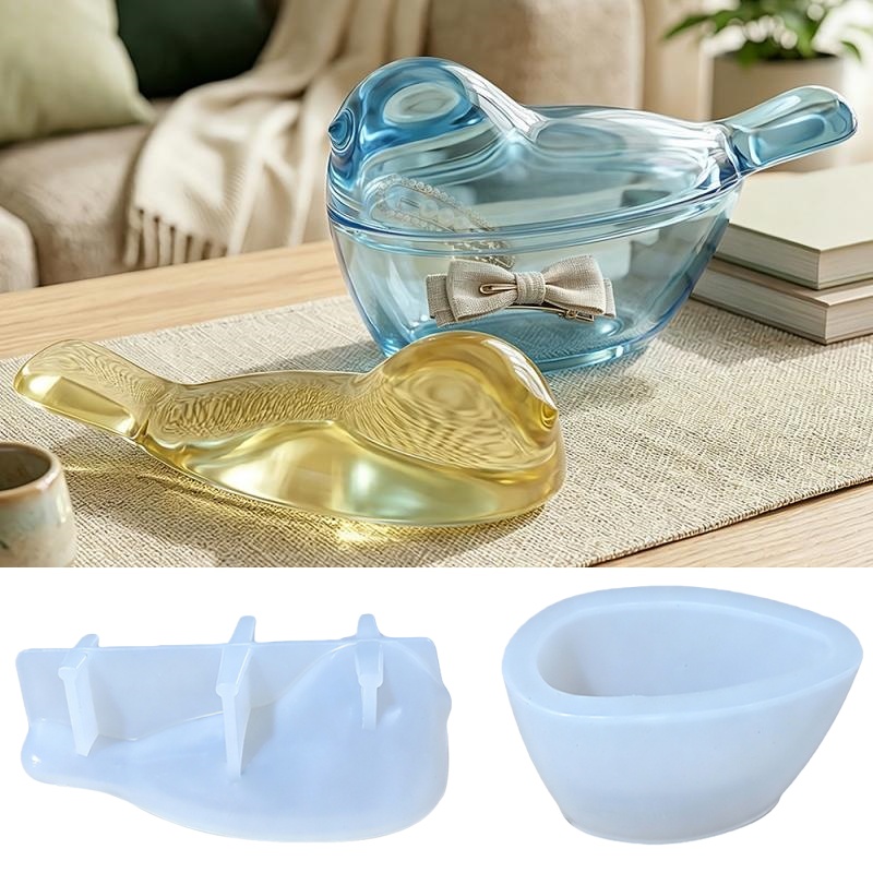 Candle Vessel Supplies - 창의적인 새 모양 양초 용기 실리콘