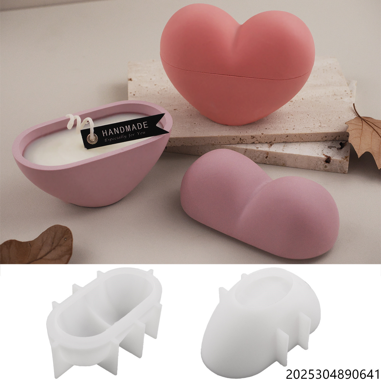Candle Vessel Supplies - DIY 하트 모양 캔들 항아리 실리콘