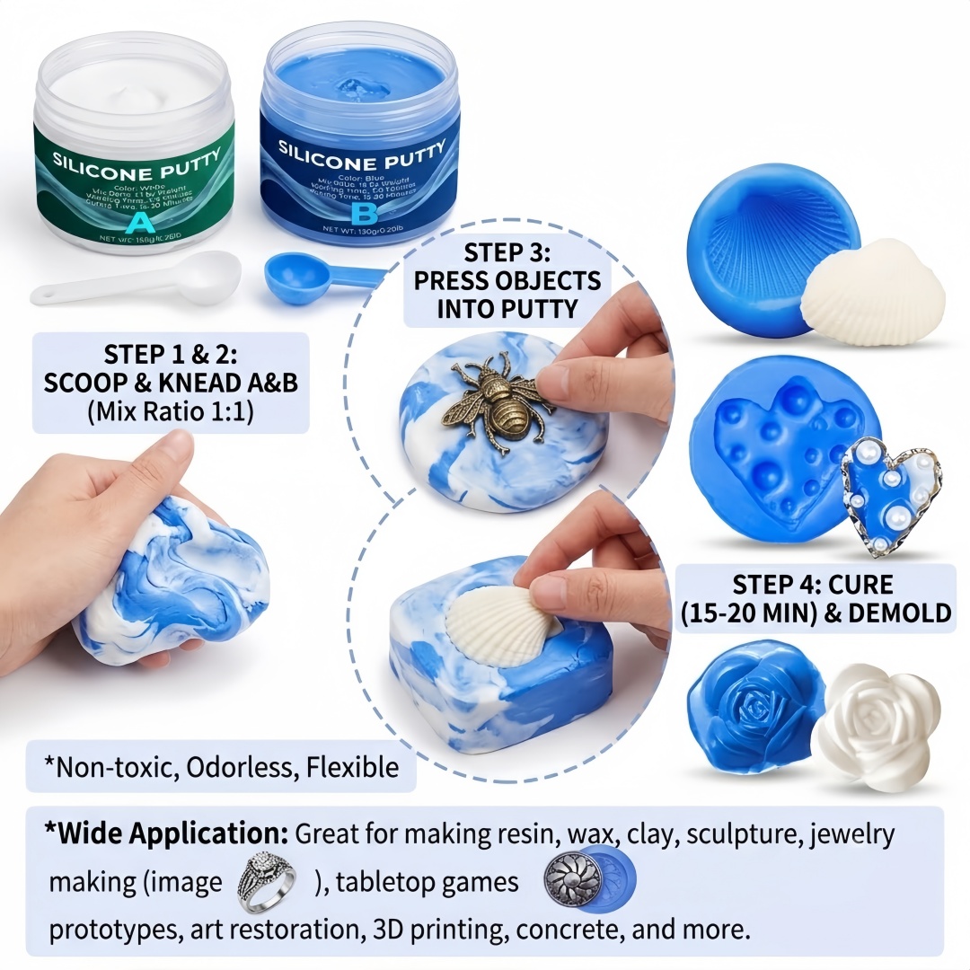 실리콘 퍼티 몰드 제작 용품 석고 양초 비누 몰드용으로 - Candle Supplies In 리뷰 및 가격