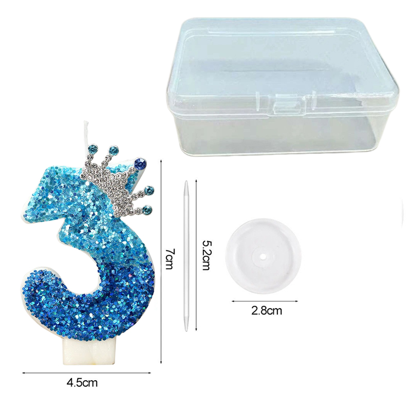 창의적인 공작새 블루 크라운 디지털 생일 양초 - 파티 - Candle Supplies In 리뷰 및 가격