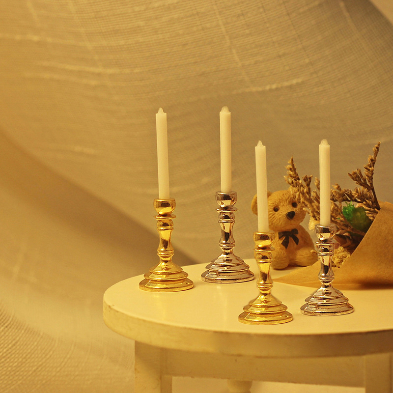 1/12 인형 집 미니어처 금속 촛대 시뮬레이션 양초  - Candle Quotes 리뷰 및 가격