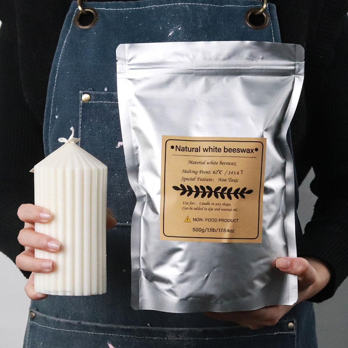 흰색 밀랍 순수 천연 세분화 된 향기로운 양초 재료 D - Candle Supplies Beeswax 리뷰 및 가격