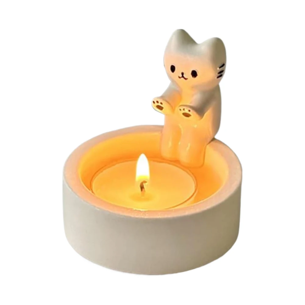 새끼 고양이 캔들 홀더 귀여운 고양이 캔들스틱 창의적인 - Candle Quotes 리뷰 및 가격