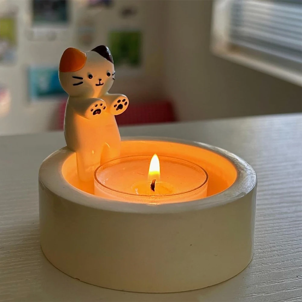 새끼 고양이 캔들 홀더 귀여운 고양이 캔들스틱 창의적인 - Candle Quotes 리뷰 및 가격