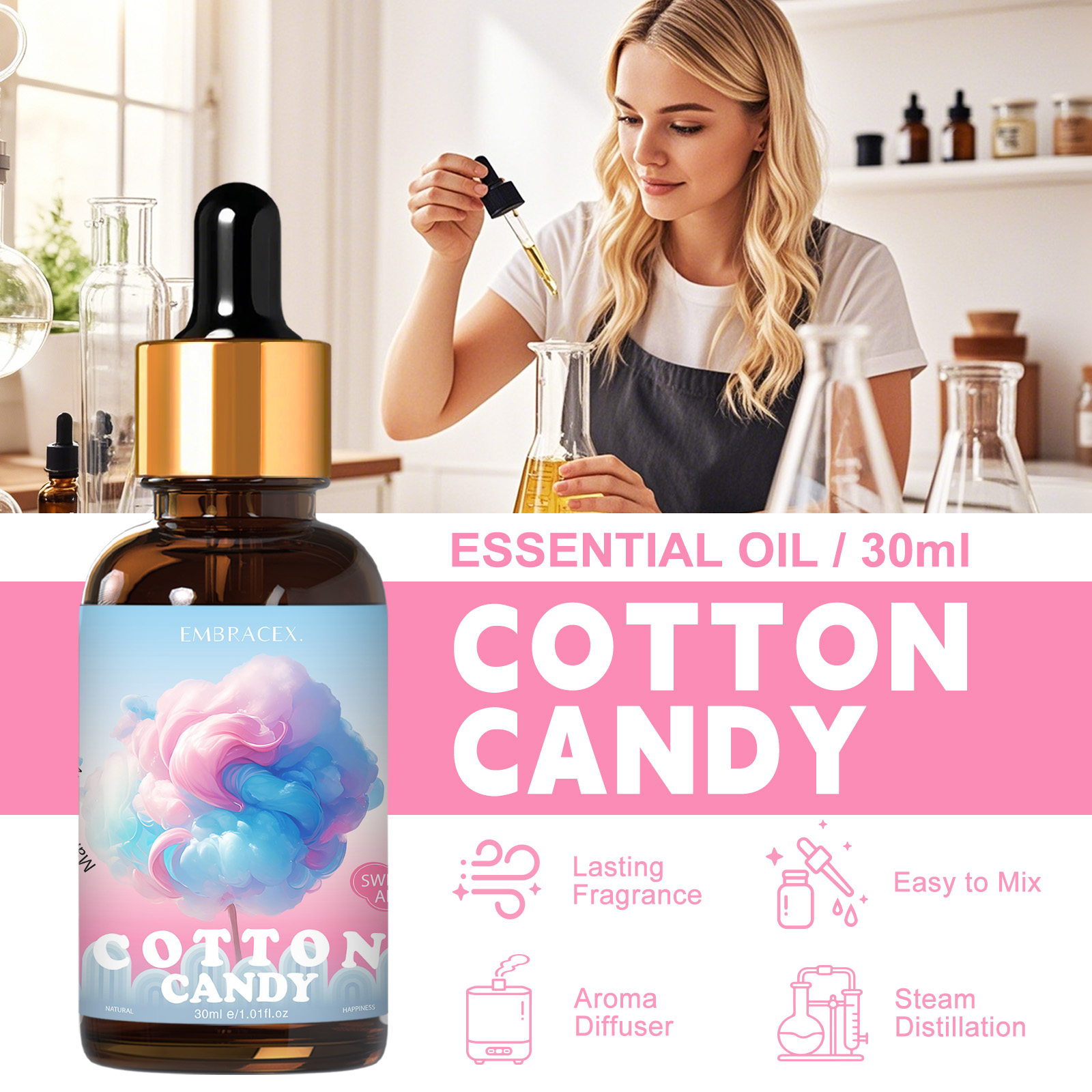 30ml 솜사탕 에센셜 오일 자동차 용품, DIY 프로 - Candle Fragrance Supplies 리뷰 및 가격