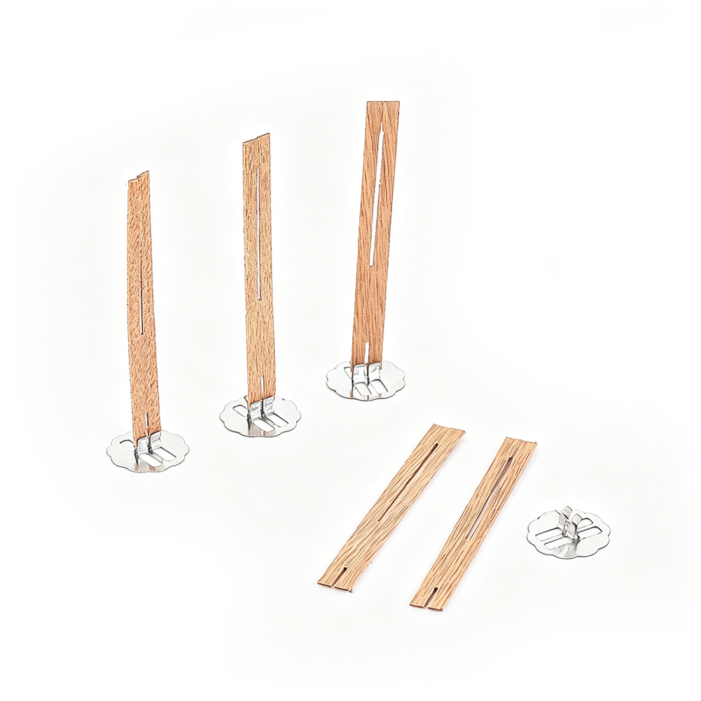 5pcs 천연 슬롯형 나무 양초 심지 금속 베이스 서스 - Candle Supplies Beeswax 리뷰 및 가격