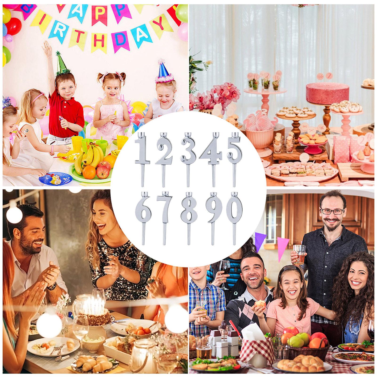 케이크용 숫자 생일 캔들 홀더 10개 생일 파티 용품  - Candle Supplies In 리뷰 및 가격