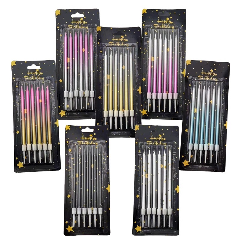 30/50 상자 그라디언트 색상 생일 촛불 케이크 베이 - Candle Supplies In 리뷰 및 가격