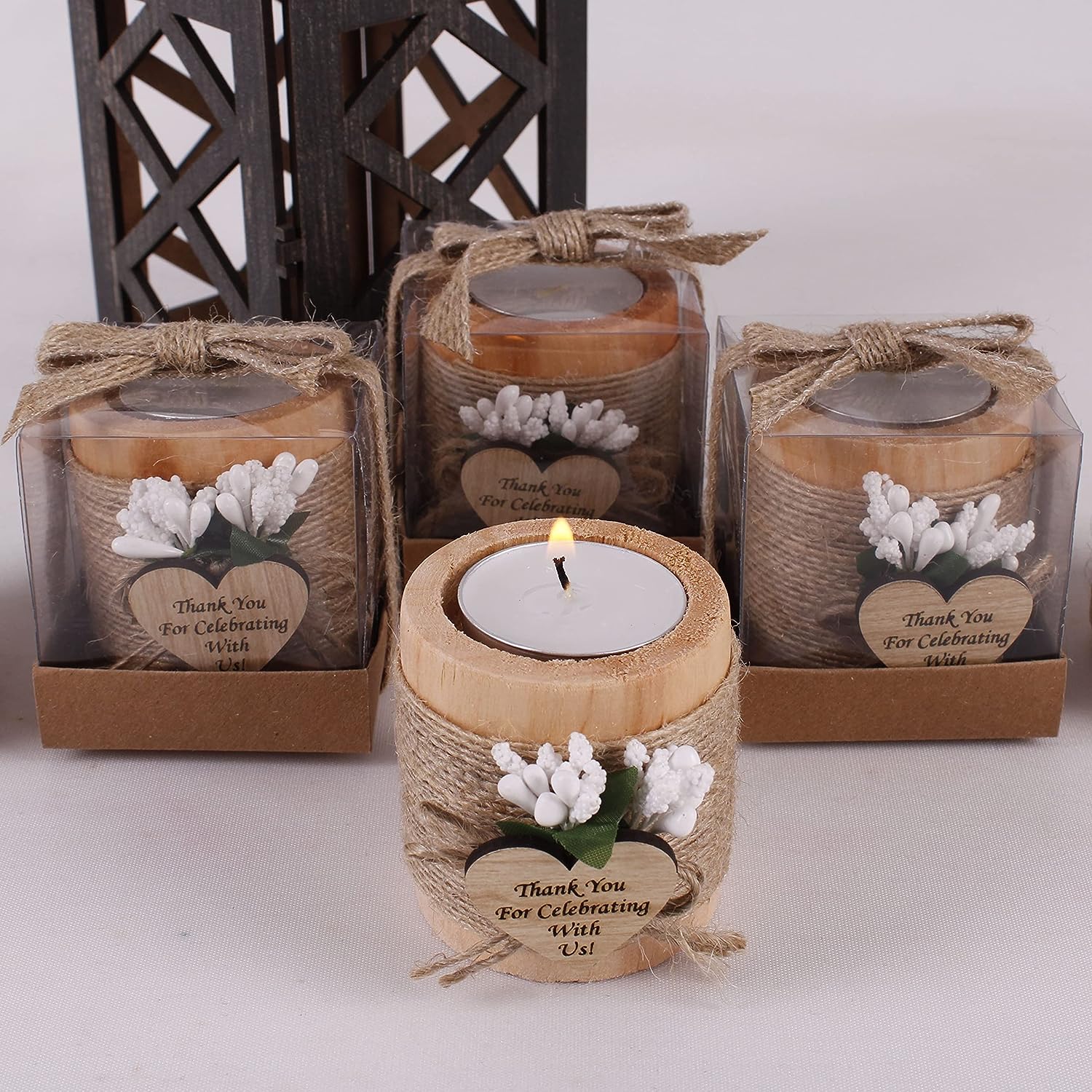 6/12/24PCS 결혼식을위한 게스트 선물 촛불 나무 - Candle Quotes 리뷰 및 가격
