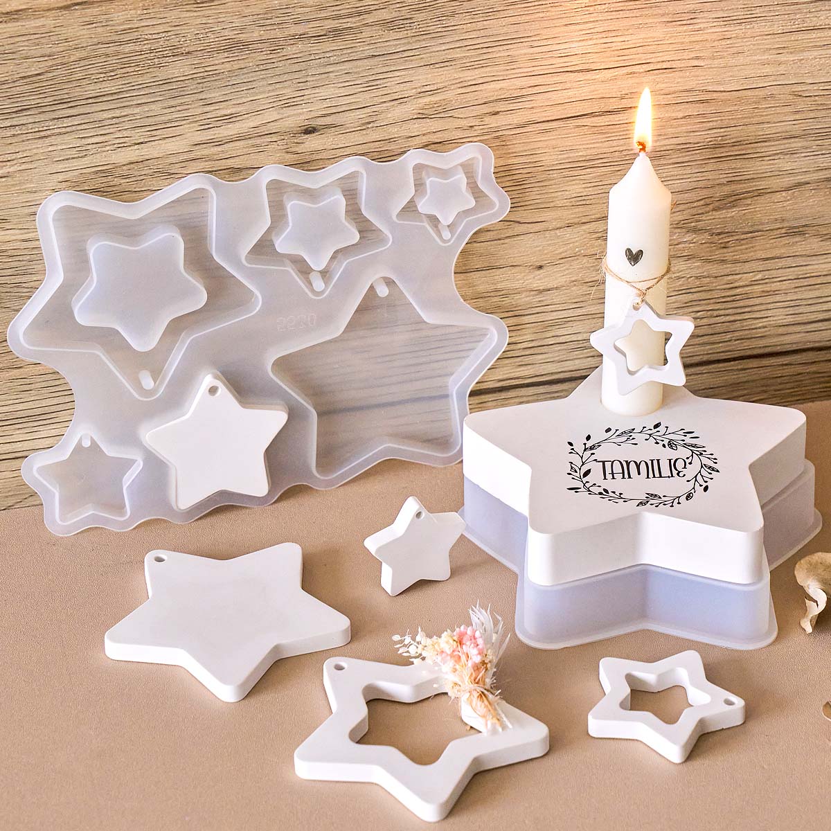 오각형 촛대 실리콘 몰드 DIY 수제 별 모양 촛대 장 - Candle Quotes 리뷰 및 가격