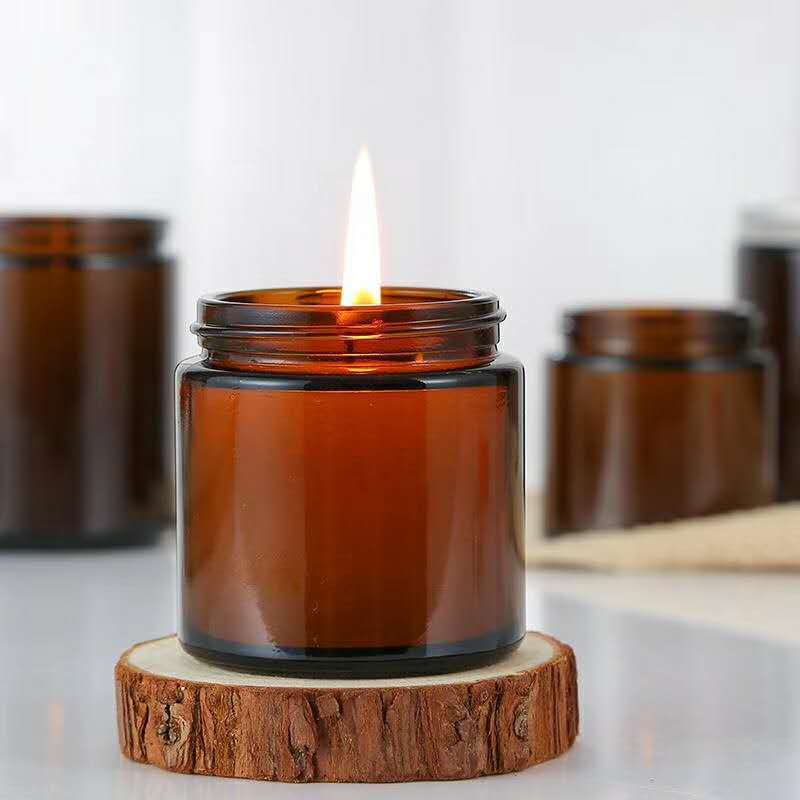 6pc 100/250ml 앰버 유리 캔들 항아리 DIY - Candle Making Supplies Jars 리뷰 및 가격
