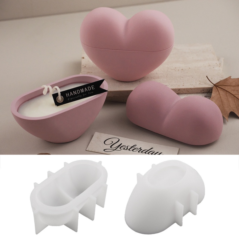 DIY 하트 모양 캔들 용기 실리콘 몰드 발렌타인데이  - Candle Vessel Supplies 리뷰 및 가격