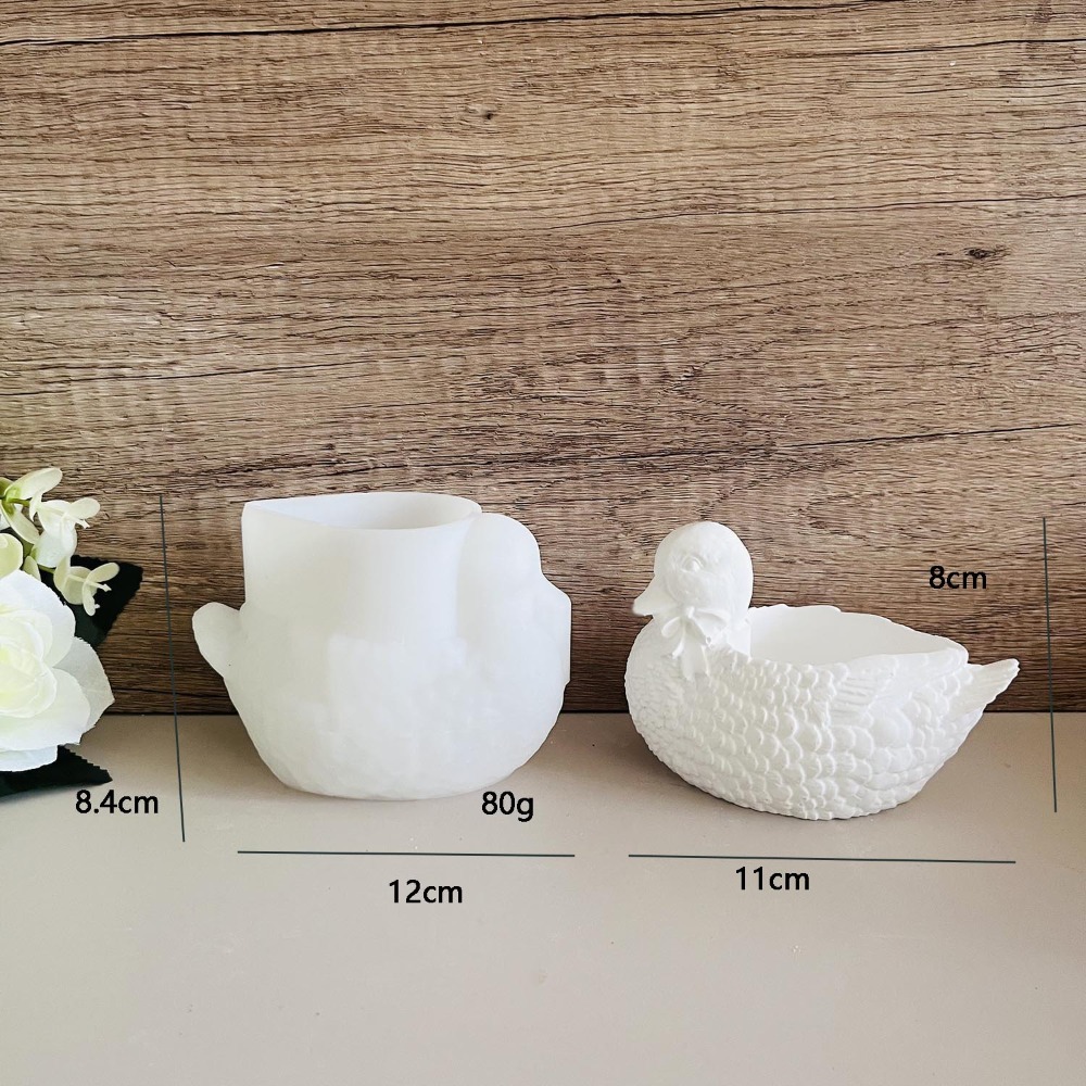 아름다운 석고 오리 보관 상자 실리콘 몰드 3D 동물  - Candle Making Supplies Jars 리뷰 및 가격