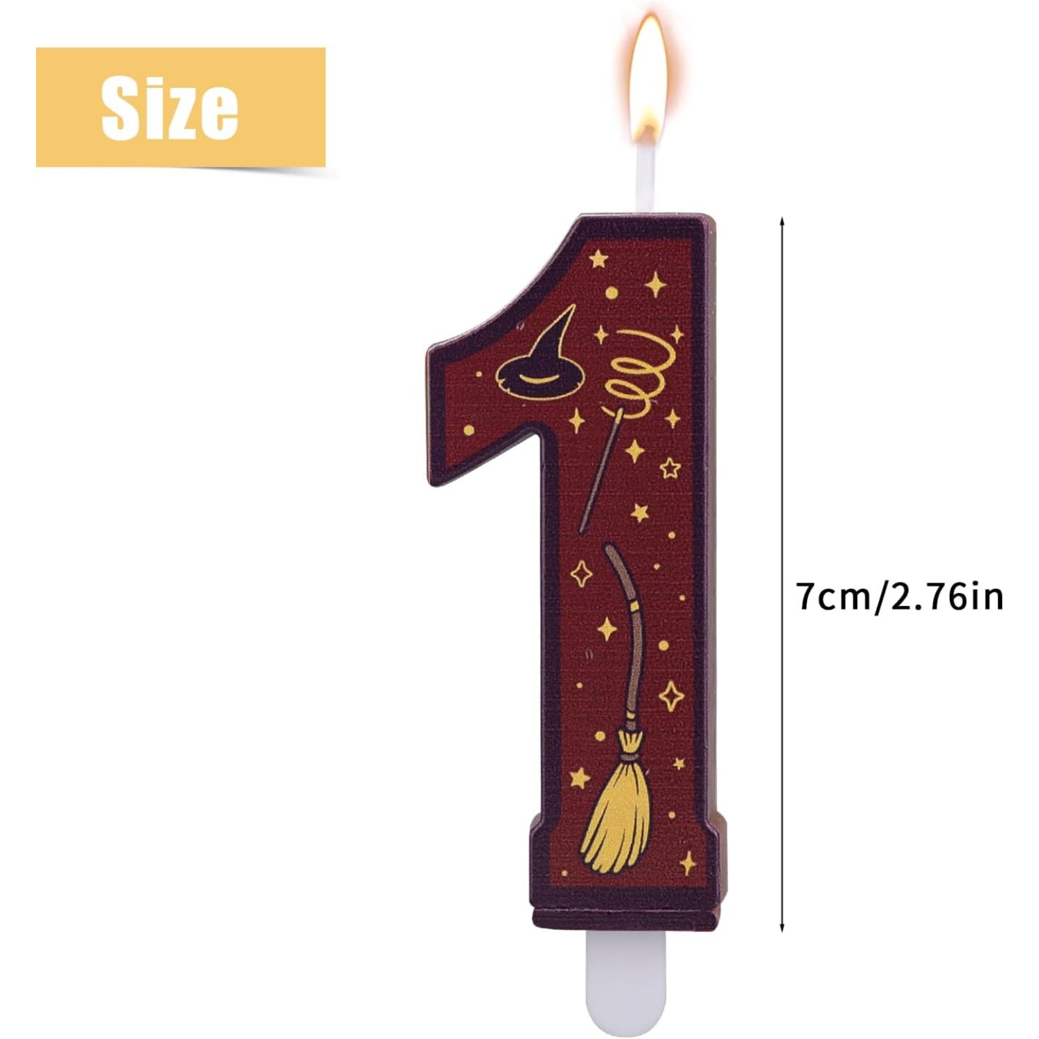 1세트 0-9 숫자 마법 테마 갈색 양초, 생일 파티  - Candle Supplies In 리뷰 및 가격
