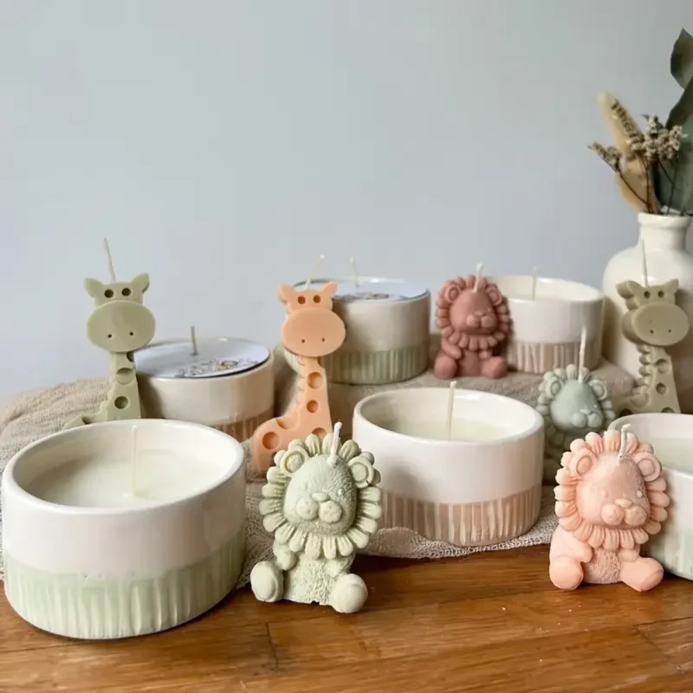 사자와 기린 실리콘 몰드 DIY 수제 향기 플라스터 장 - Candle Fragrance Supplies 리뷰 및 가격