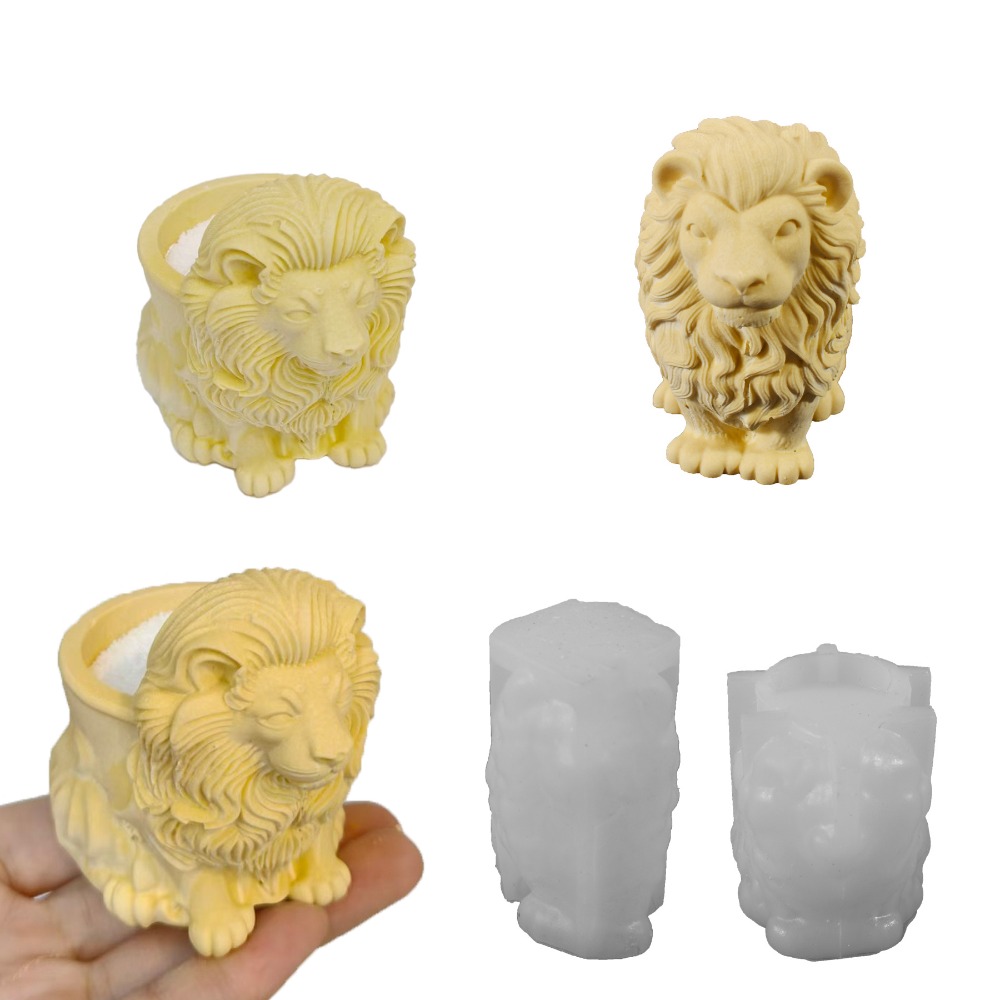 사자 모양 실리콘 몰드 수제 양초 컵 화분 상자 석고  - Candle Vessel Supplies 리뷰 및 가격