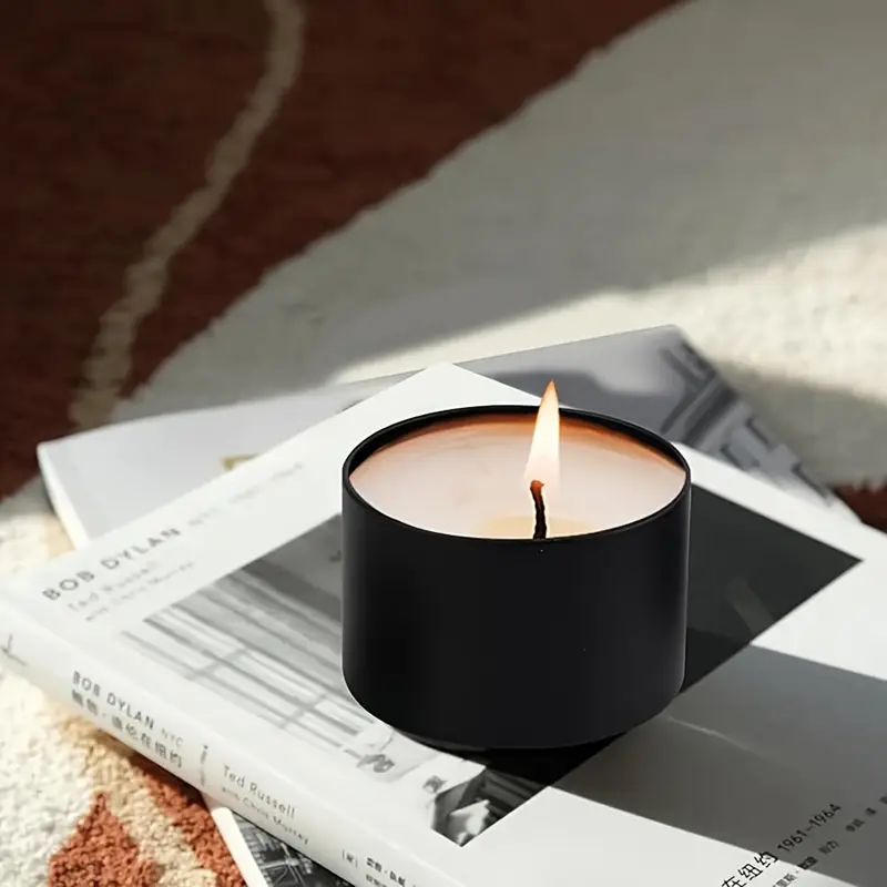 뚜껑이 달린 무광 블랙/화이트 캔들 항아리, 빈 금속  - Candle Vessel Supplies 리뷰 및 가격