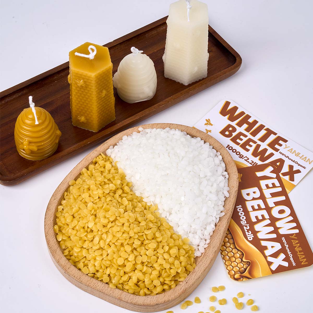 1000g 순수 천연 세분화 된 흰색 노란색 밀랍 DI - Candle Supplies Beeswax 리뷰 및 가격