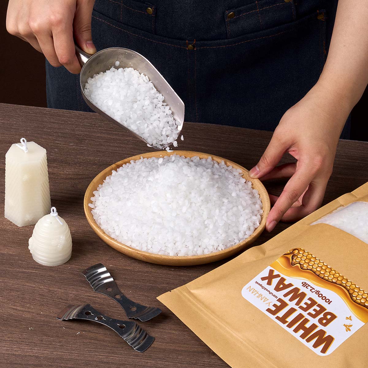 1000g 순수 천연 세분화 된 흰색 노란색 밀랍 DI - Candle Supplies Beeswax 리뷰 및 가격