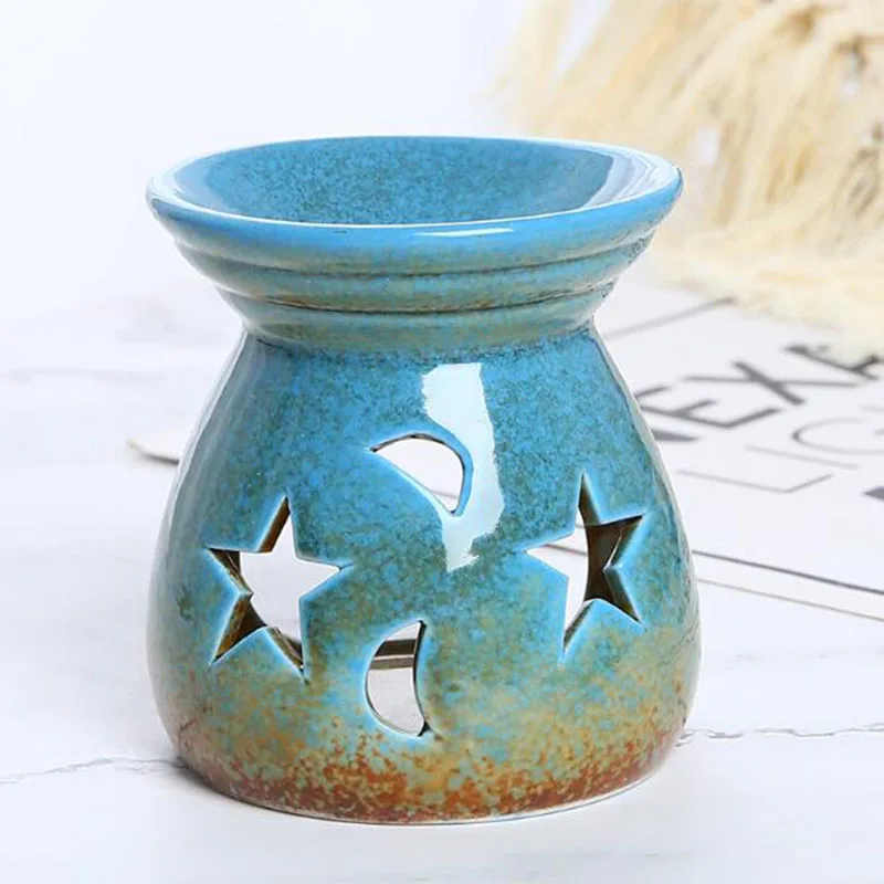 킬른 변형 도자기 속이 빈 별 달 아로마 버너 에센셜  - Candle Supplies Fragrance Oil 리뷰 및 가격