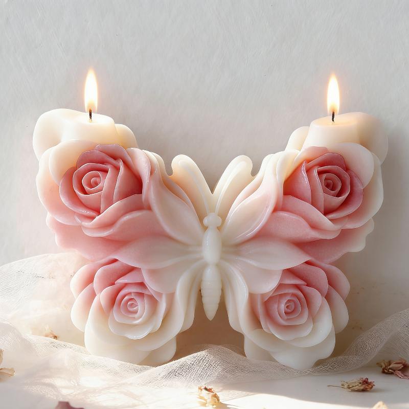 DIY 장미 나비 모양 실리콘 몰드 수제 아로마 캔들  - Candle Making Supplies Usa 리뷰 및 가격