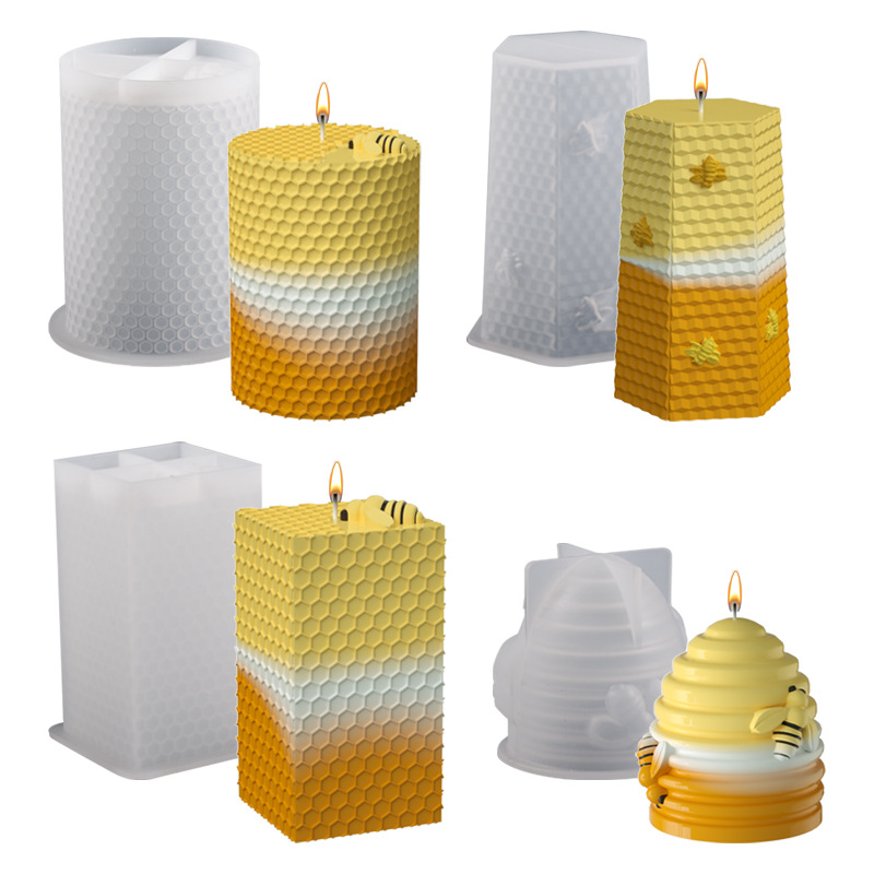 양초 실리콘 금형, 3D 꿀벌 벌집 양초 만들기 용품, - Candle Supplies Beeswax 리뷰 및 가격
