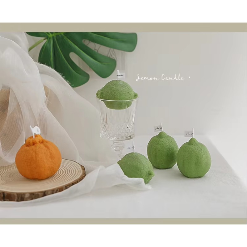 맞춤형 홈 데코 레몬 캔들 사진 촬영 소품 휴일 용품  - Candle Supplies In 리뷰 및 가격