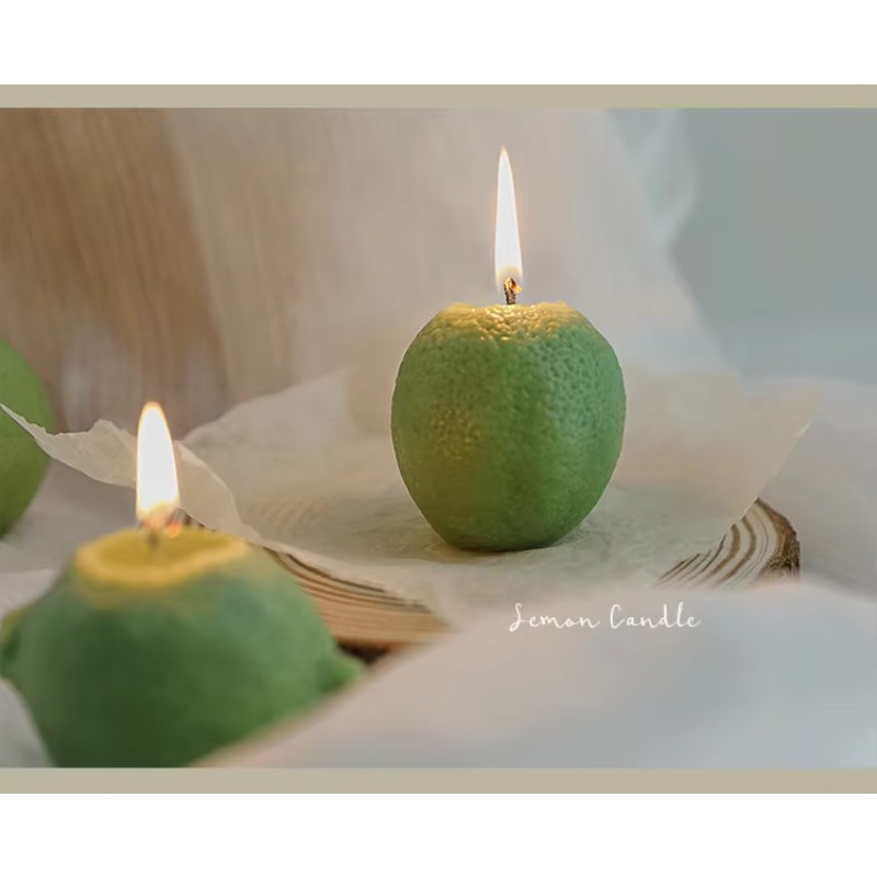 맞춤형 홈 데코 레몬 캔들 사진 촬영 소품 휴일 용품  - Candle Supplies In 리뷰 및 가격