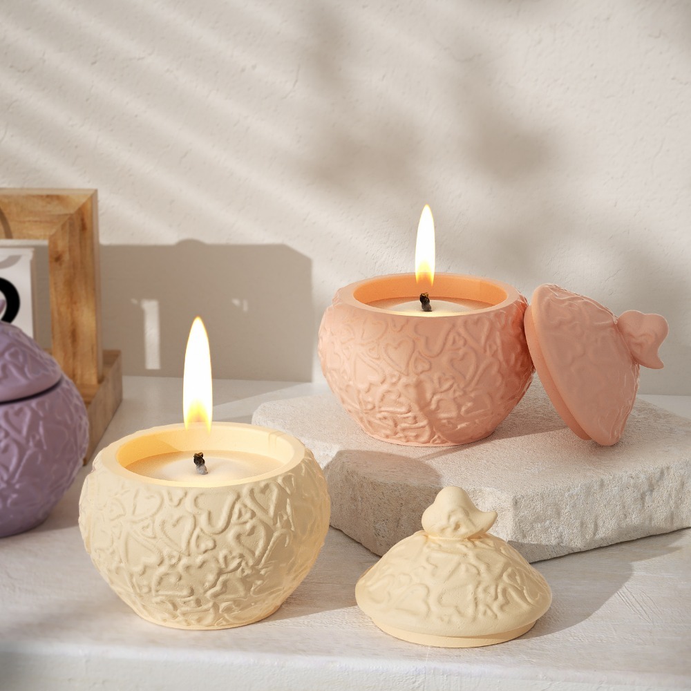 뚜껑 실리콘 몰드와 꽃 양각 스토리지 박스 DIY 공예 - Candle Vessel Supplies 리뷰 및 가격